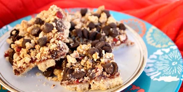 Raspberry Granola Bar Cookies