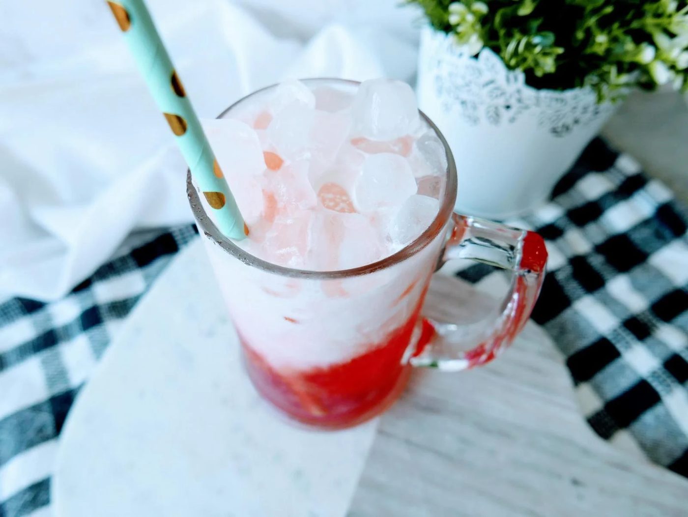 Raspberry Italian Soda With Cream