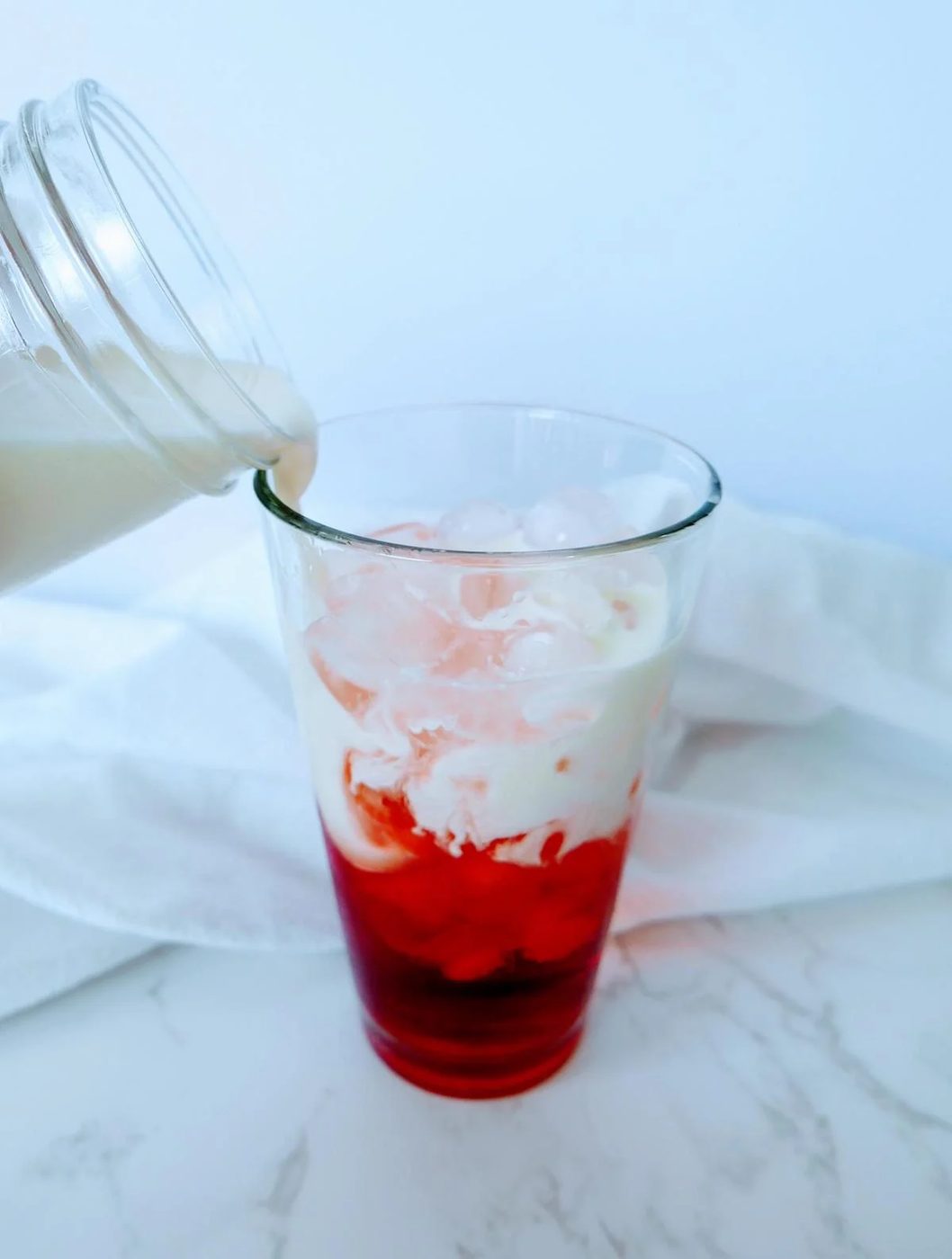 Raspberry Italian Soda With Cream Process 4