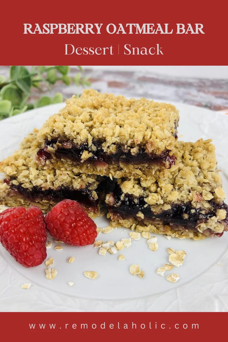 Raspberry Oatmeal Bar