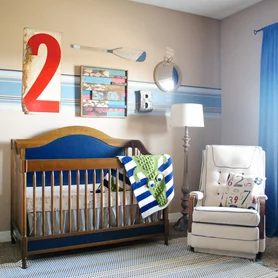 A nautical nursery design.