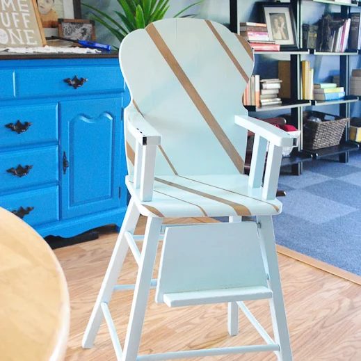 Vintage high chair makeover.