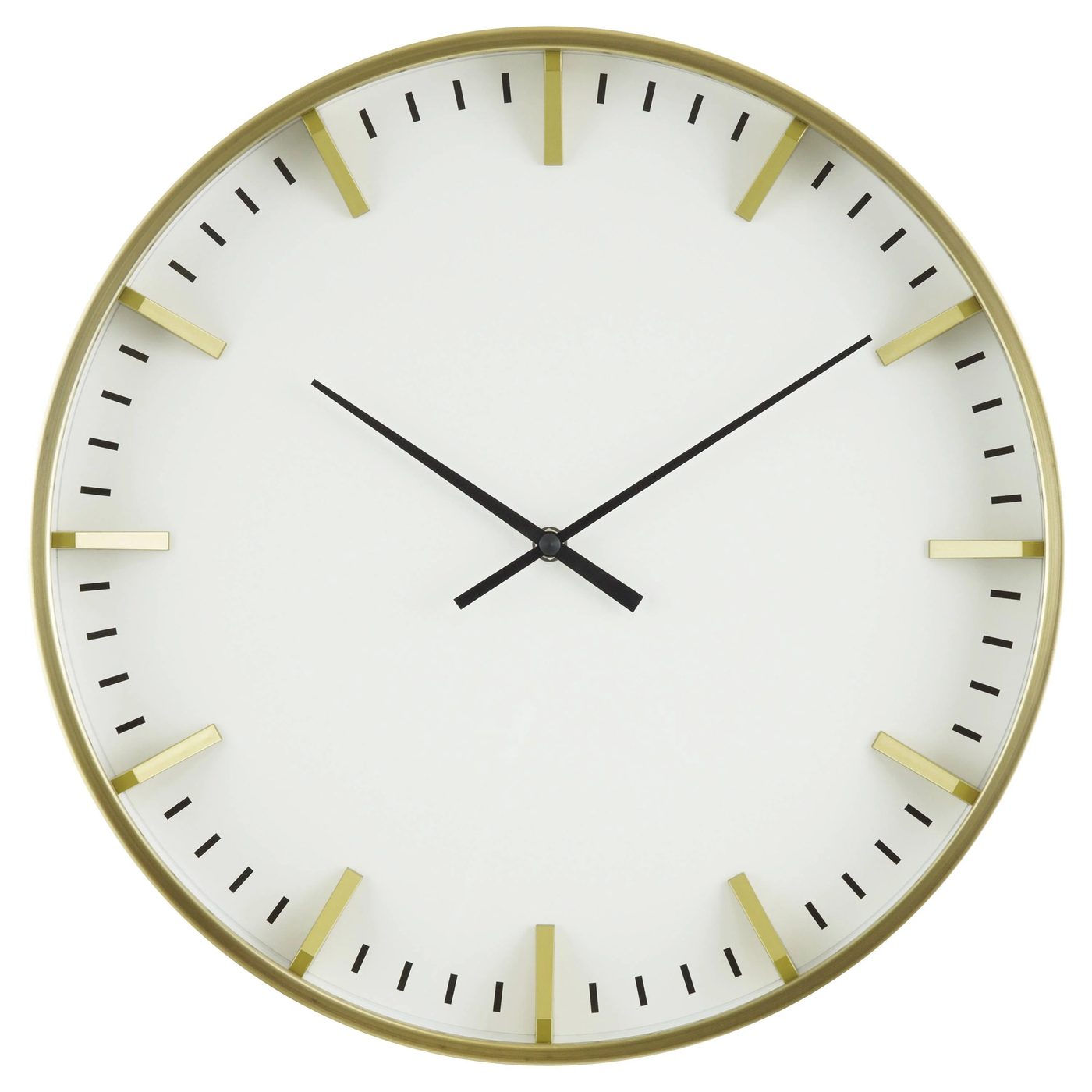 Brick Fireplace Facelift, Round Gold Clock