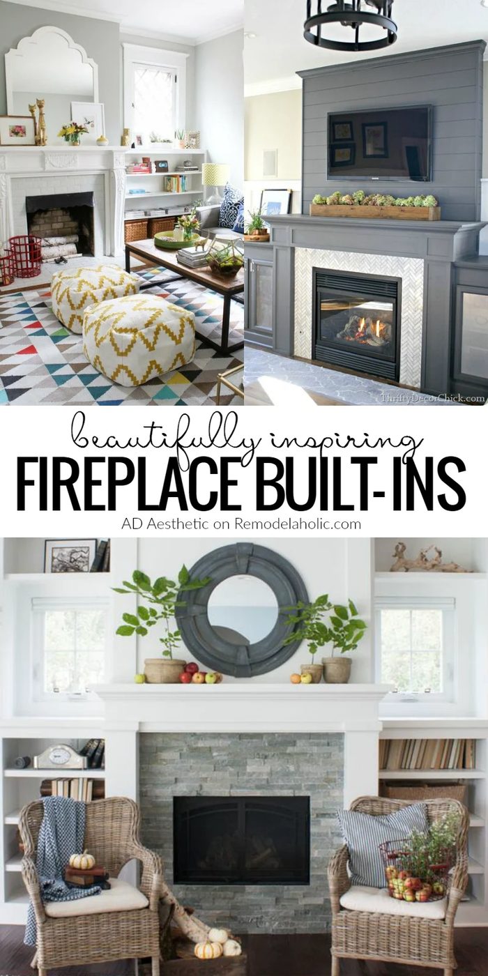 How to decorate around a fireplace | striking and inspiring fireplace built-Ins | Built-in shelving | Fireplace mantels | Bekob.com