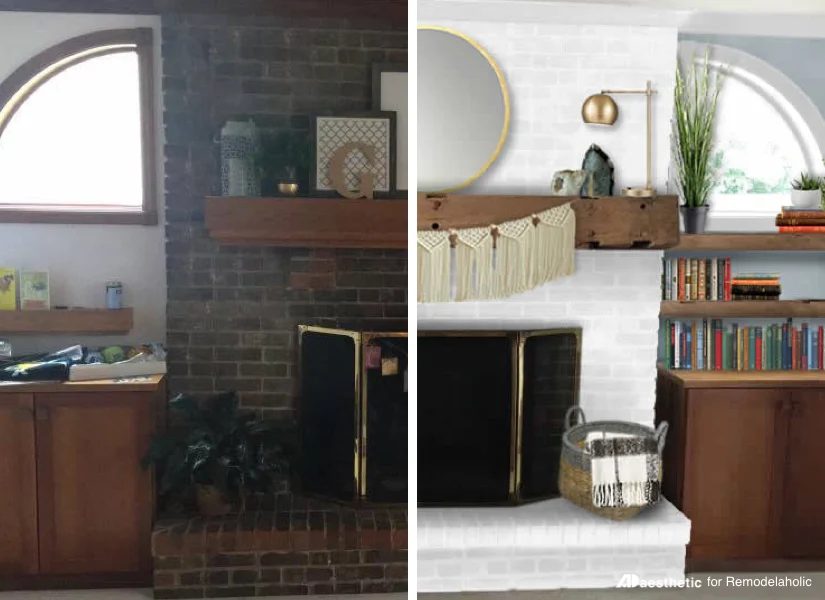 Real Life Rooms: A Brick Fireplace Facelift