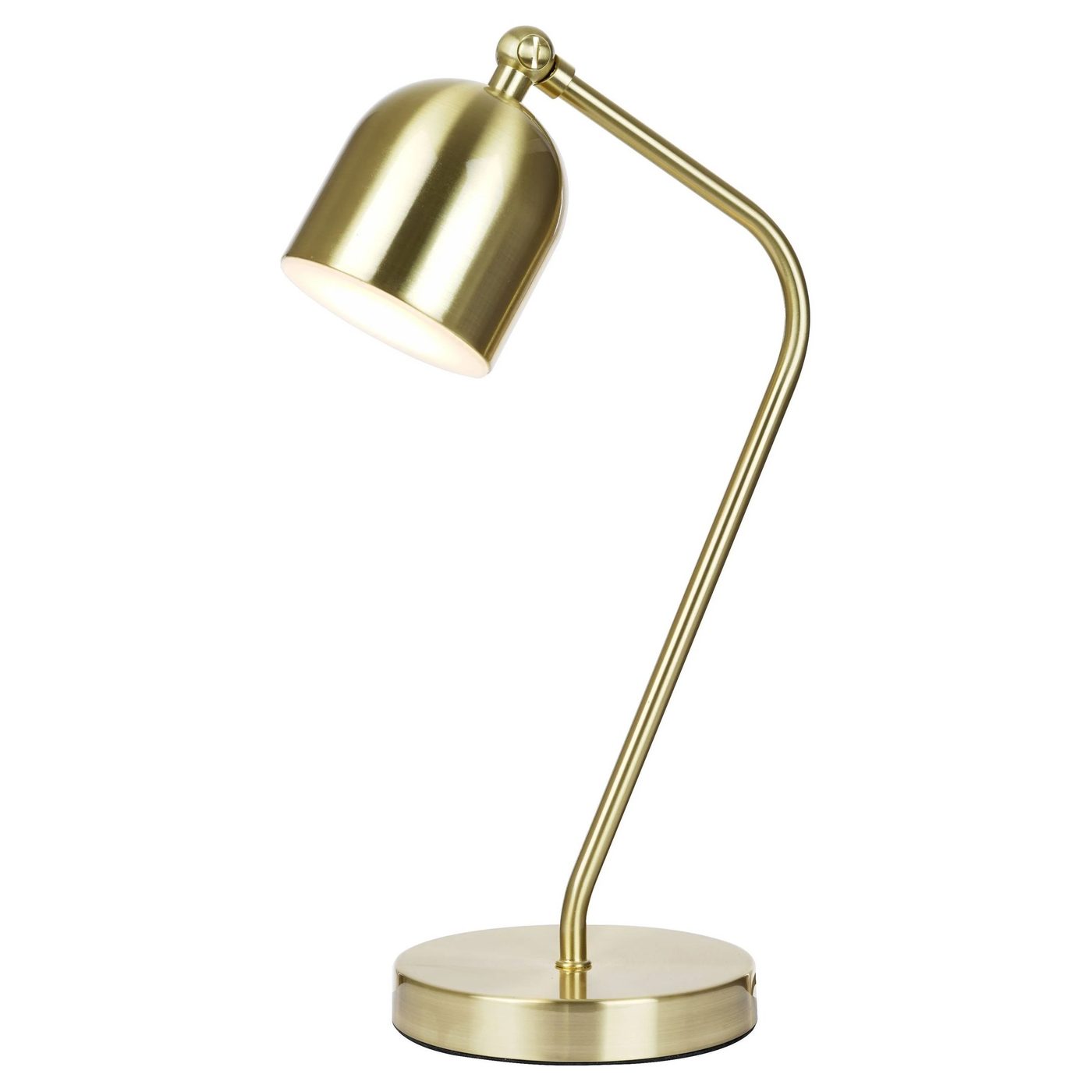 Brick Fireplace Facelift, Brass Task Lamp