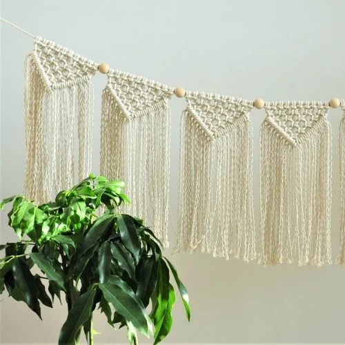 Brick Fireplace Facelift, Macrame Garland