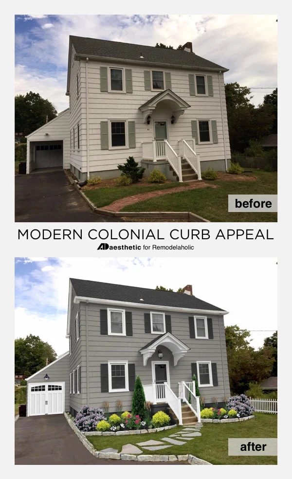 Modern Colonial Curb Appeal Mockup • AD Aesthetic for Bekob