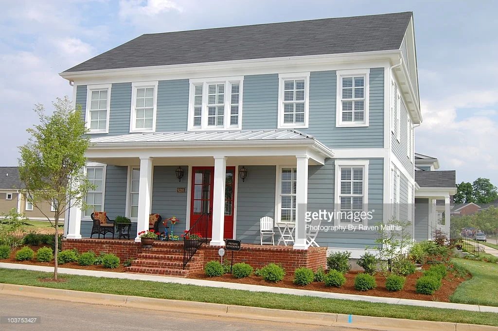 Colonial Porch Curb Appeal options and Inspiration (with columns and railing)