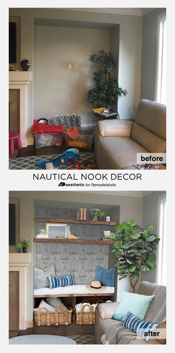 Many homes have those potentially awkward alcoves that are tricky to decorate. Try these creative nook decorating options plus tips for a nautical nook.