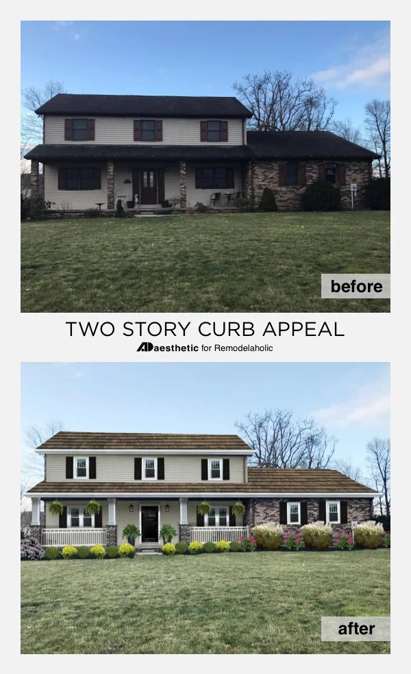 Adding curb appeal to a two story home