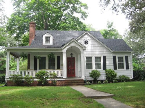 Plain to Pretty Curb Appeal Inspiration | Adding a Porch and Shutters #Bekob #curbappeal #virtualmakeover