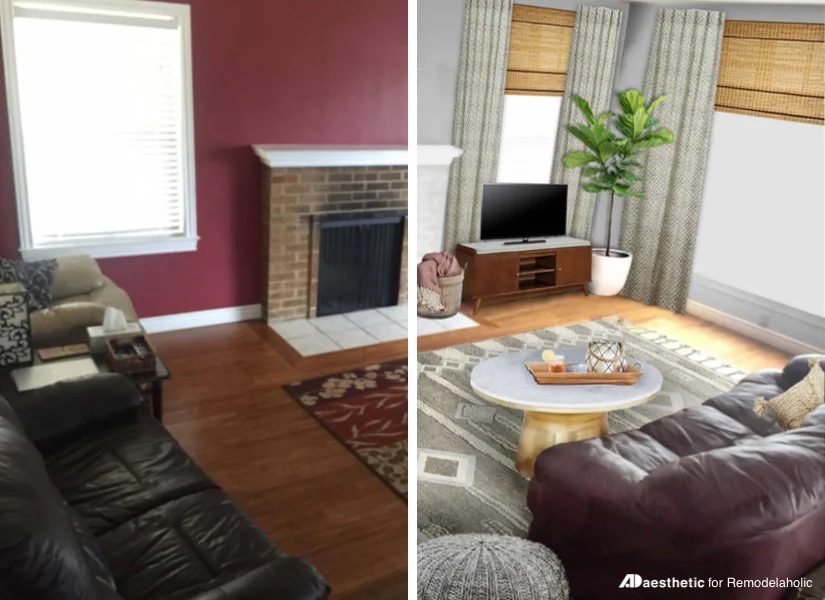 Neutral Living Room with a Burgundy Couch: Great Real Life Room options
