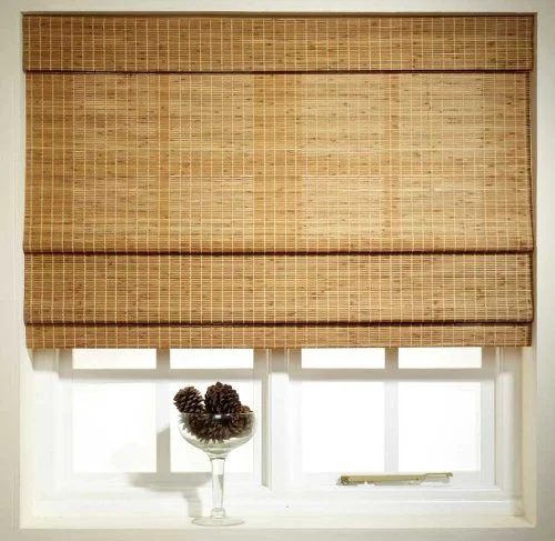 Neutral Living Room Bamboo Blinds