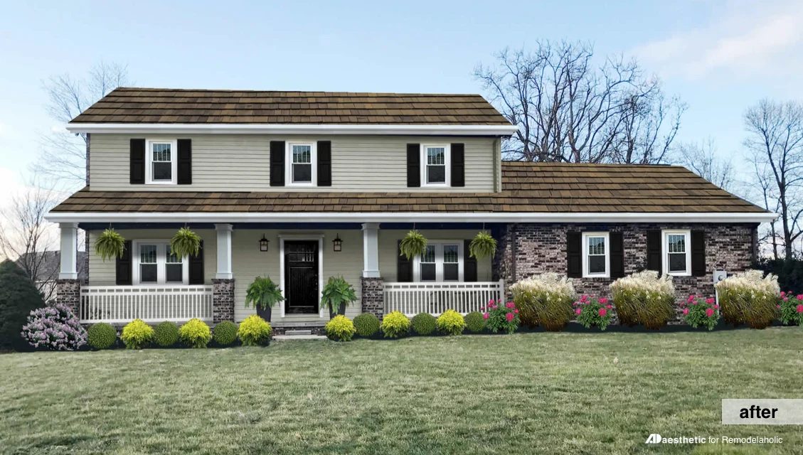 After | Adding curb appeal to a two story home