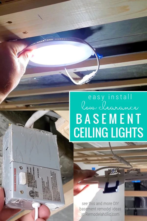 straightforward Install Low Clearance Ceiling Lights For A 1970's Basement Remodel #Bekob