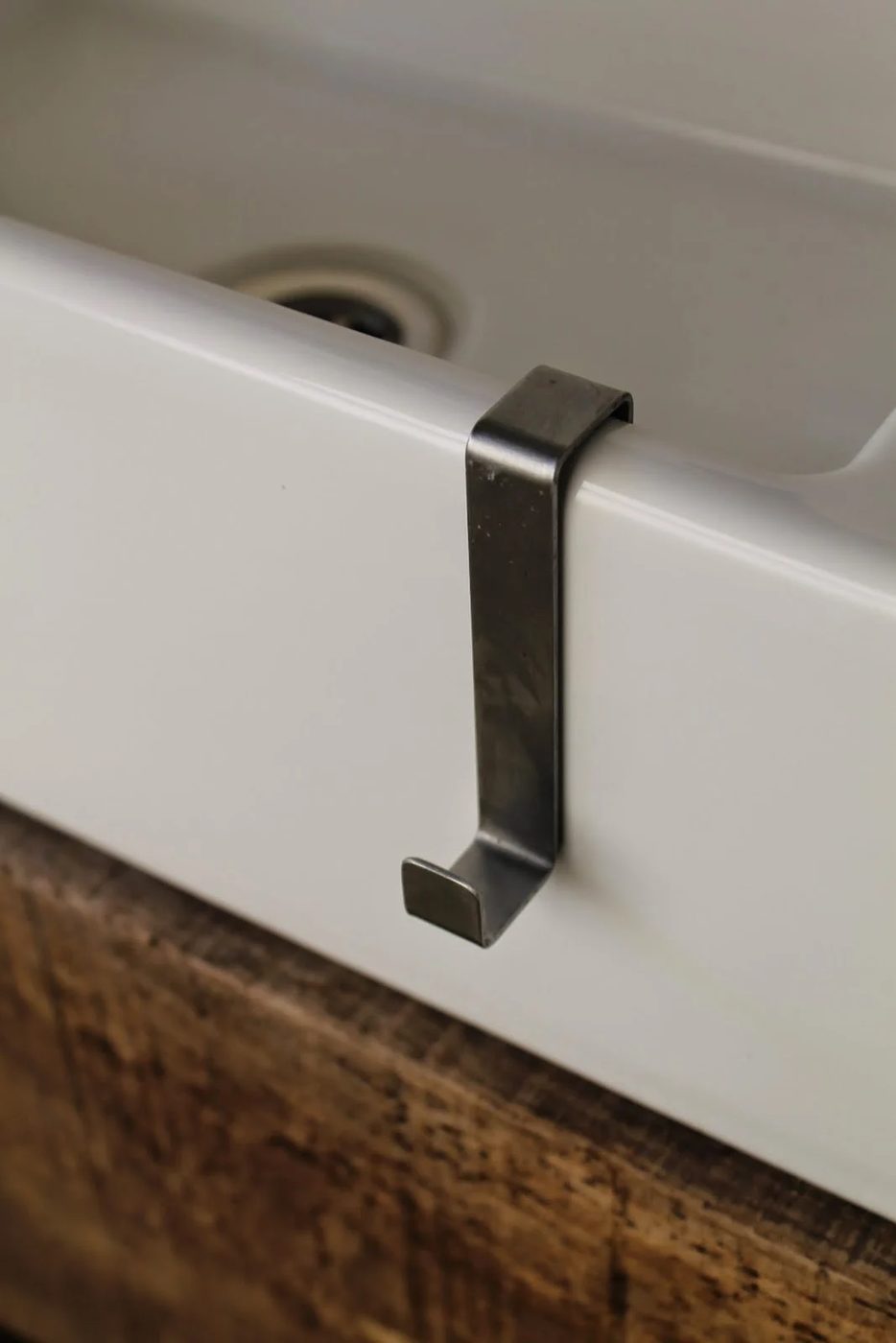 towel holder on the side of bathroom sink floating vanity - Girl Meets Carpenter featured on @Bekob