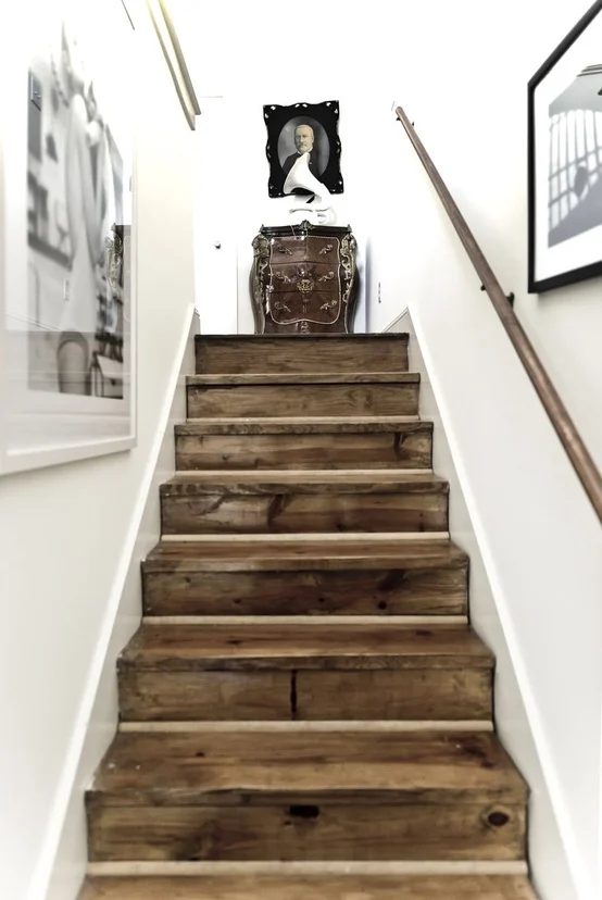 reclaimed wood stairs