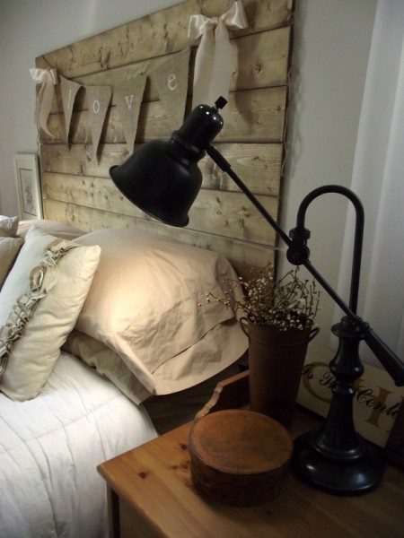 reclaimed wood headboard, AKA Design on Bekob