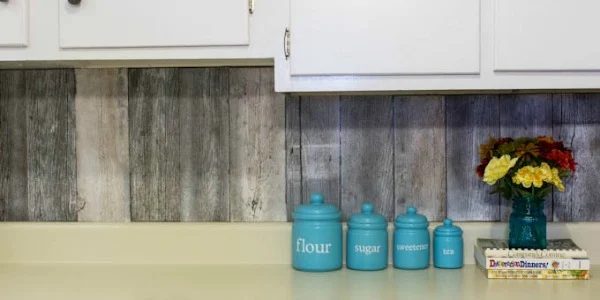 Reclaimed Wood Kitchen Backsplash