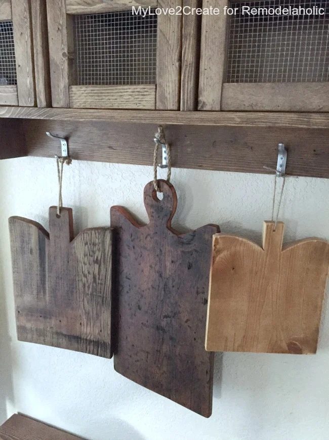 Cutting boards that look antique.