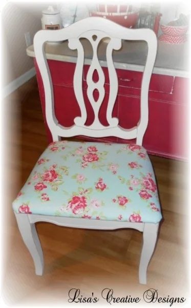 How To Refurbish A Flea Market Chair Diy Reupholstering Kitchen Chairs By Lisas Creative Designs Featured On Bekob