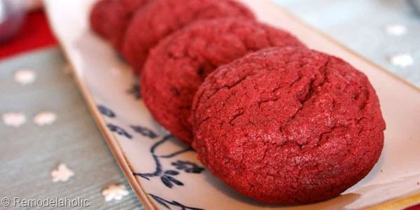 straightforward Red Velvet Cookies; Semi Homemade!