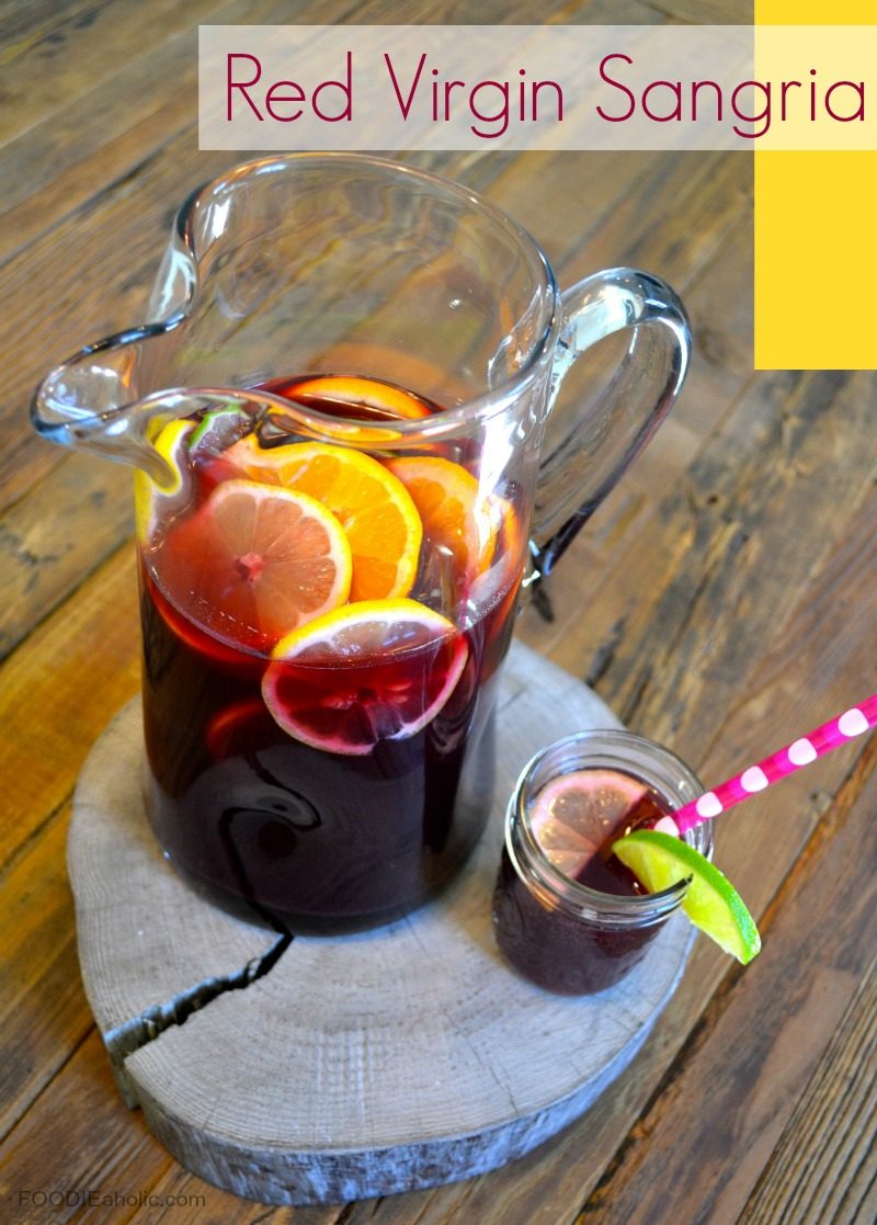 Red Virgin Sangria | FOODIEaholic.com #recipe #cooking #mocktail #beverage #sangria #fruit