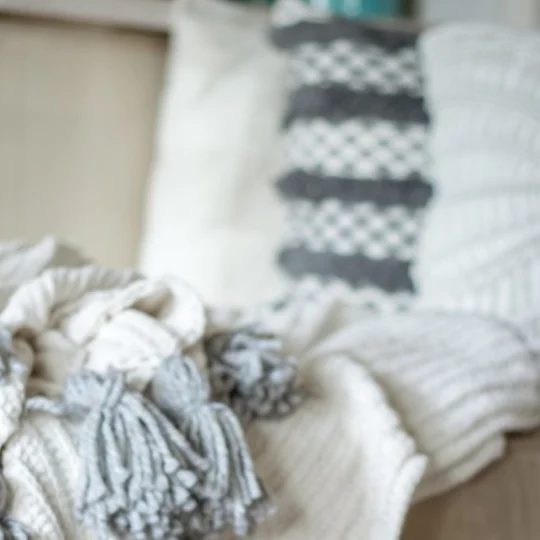 White And Grey Throw