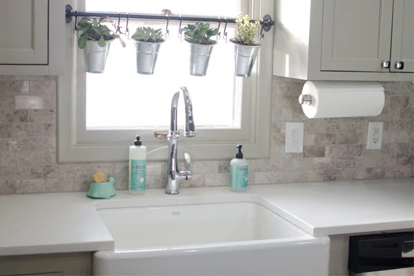 quartz countertops in remodeled kitchen, Ramblings from the Burbs on Bekob