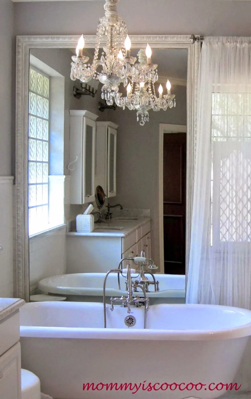 how to remove a large builder grade vanity mirror, Mommy is Coocoo on Bekob