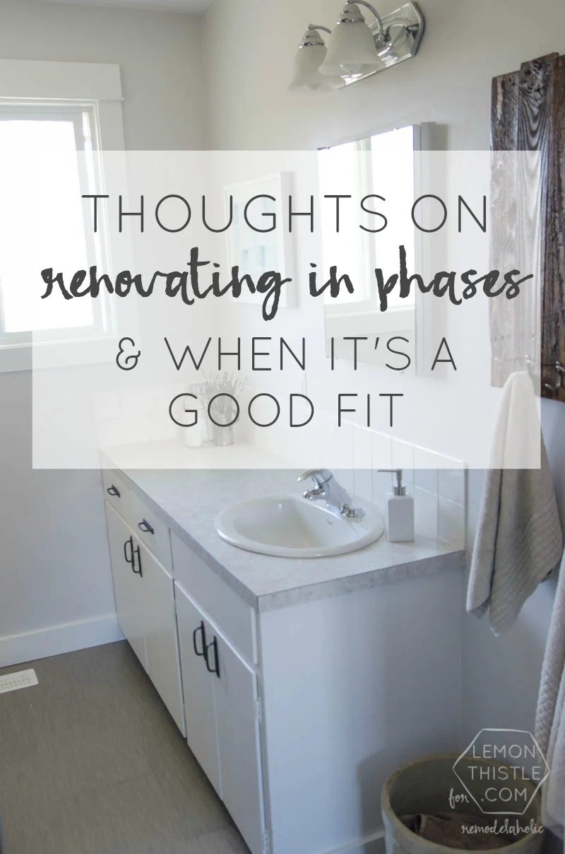 Handmade Bathroom Remodel on a modest-cost (and thoughts on renovating in phases)