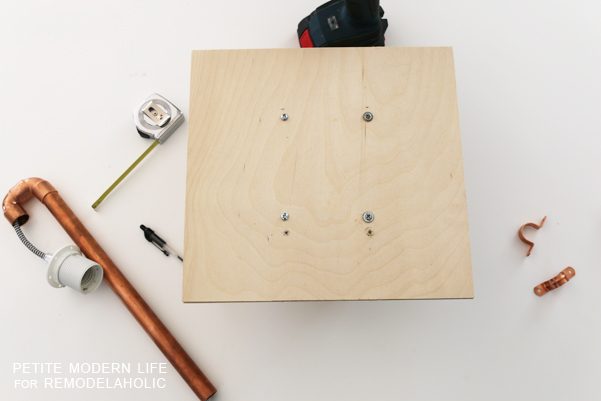 Make this industrial modern, apartment friendly Handmade wall sconce with the simplest of materials!