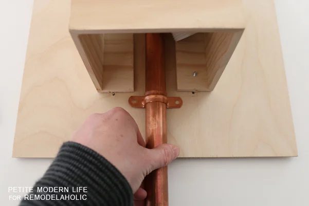 Make this industrial modern, apartment friendly Handmade wall sconce with the simplest of materials!