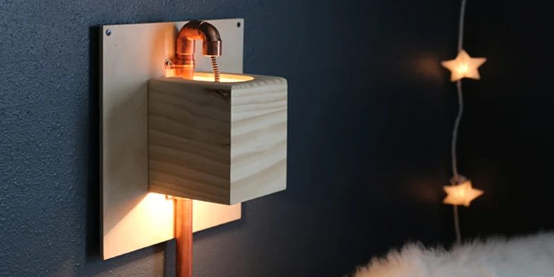 Renter-Friendly Handmade Wall Sconce walkthrough