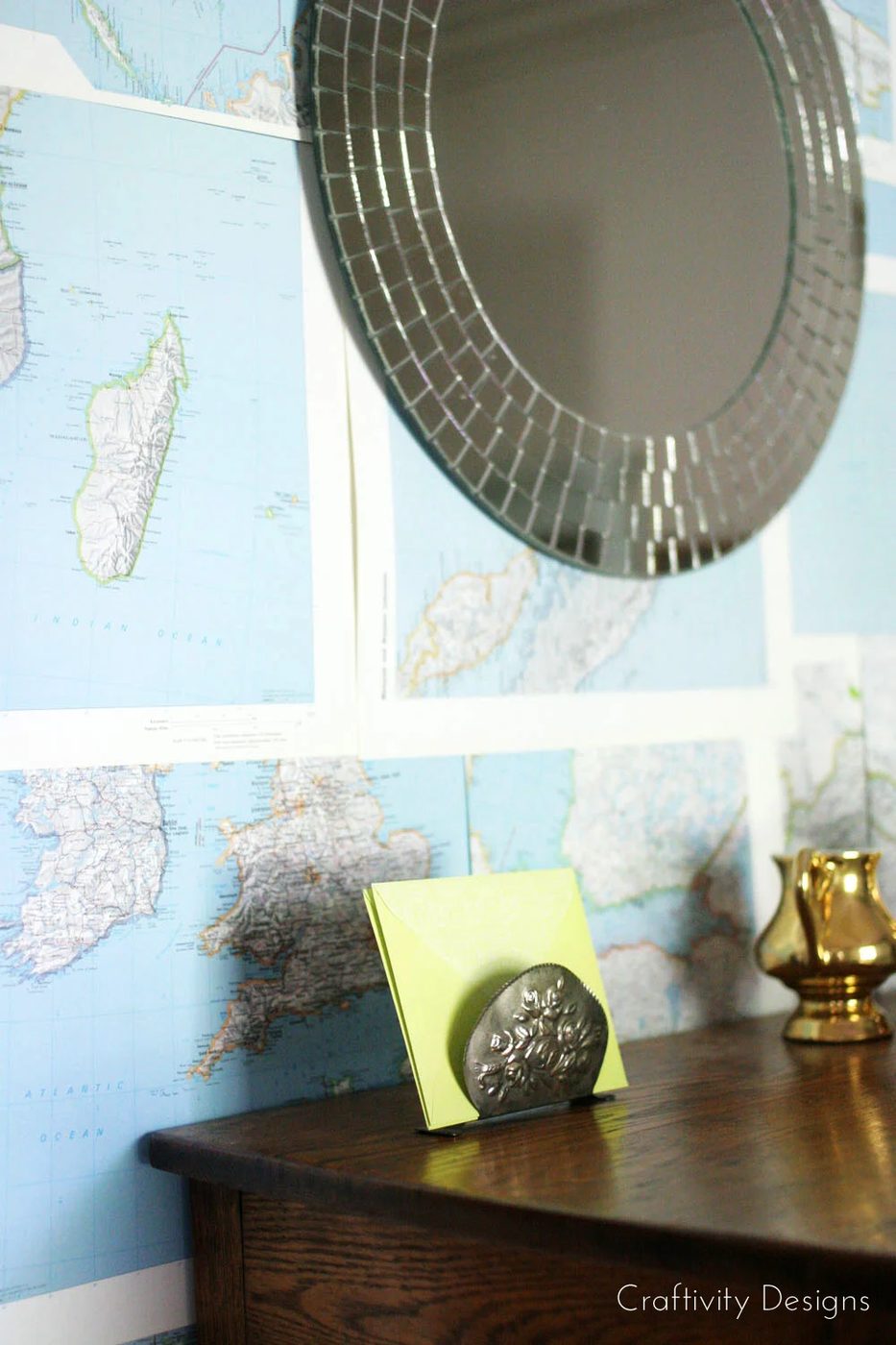 Handmade Wall Treatment that is Renter Friendly by Craftivity Designs for Bekob