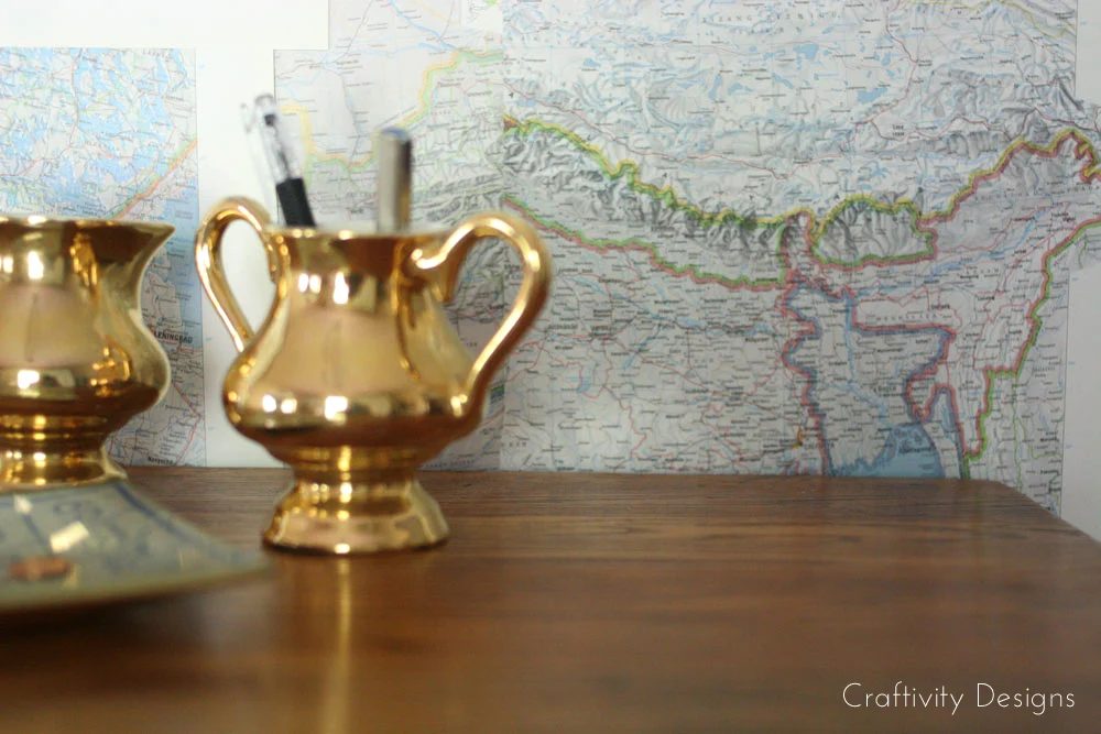 Map Wall Art that is Renter Friendly by Craftivity Designs for Bekob