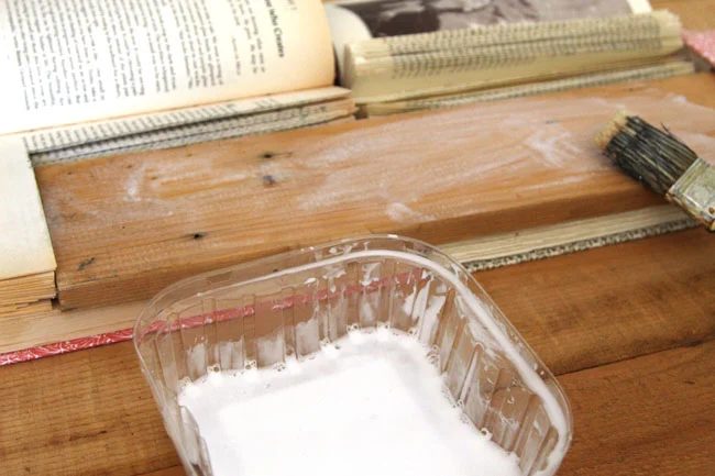 how to make a shelf from old books