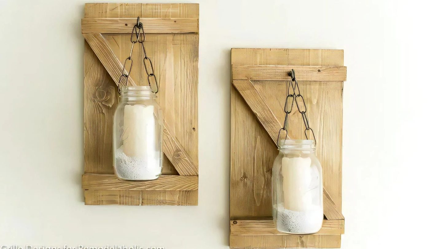 1a Hanging Mason Jar Candle Shelf Grillo Designs 043725