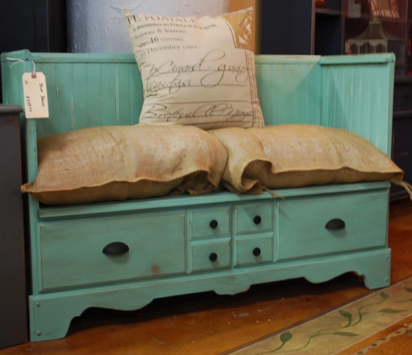 repurposed dresser to bench, Chic Staging and Design