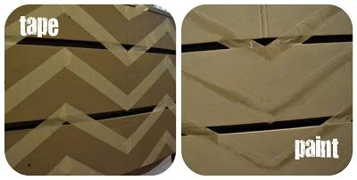 how to paint and tape chevron stripes