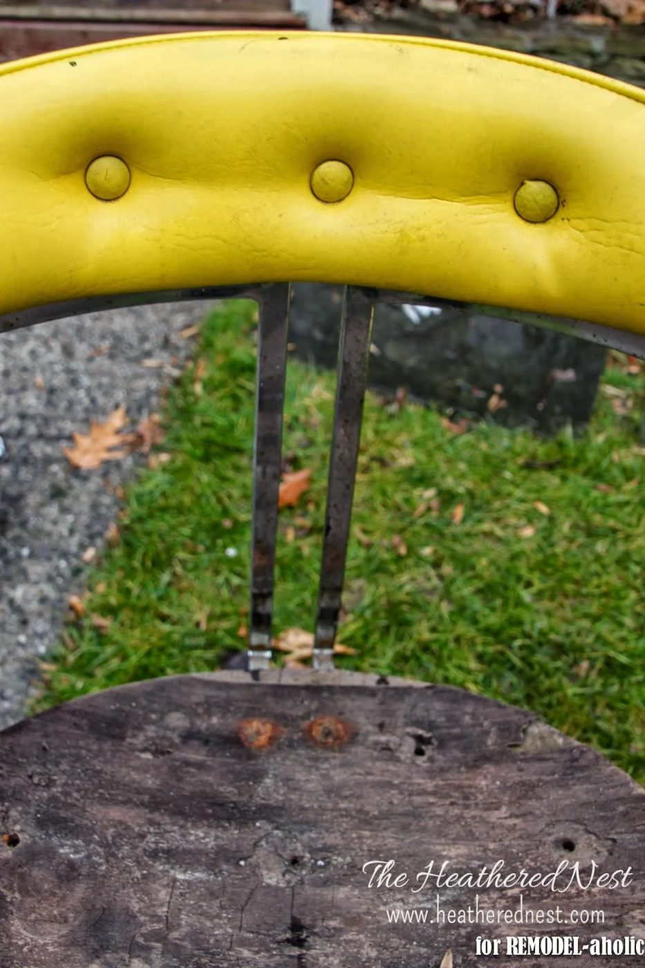 Repair and Refinish a Rusty Chrome Chair by The Heathered Nest featured on @Bekob