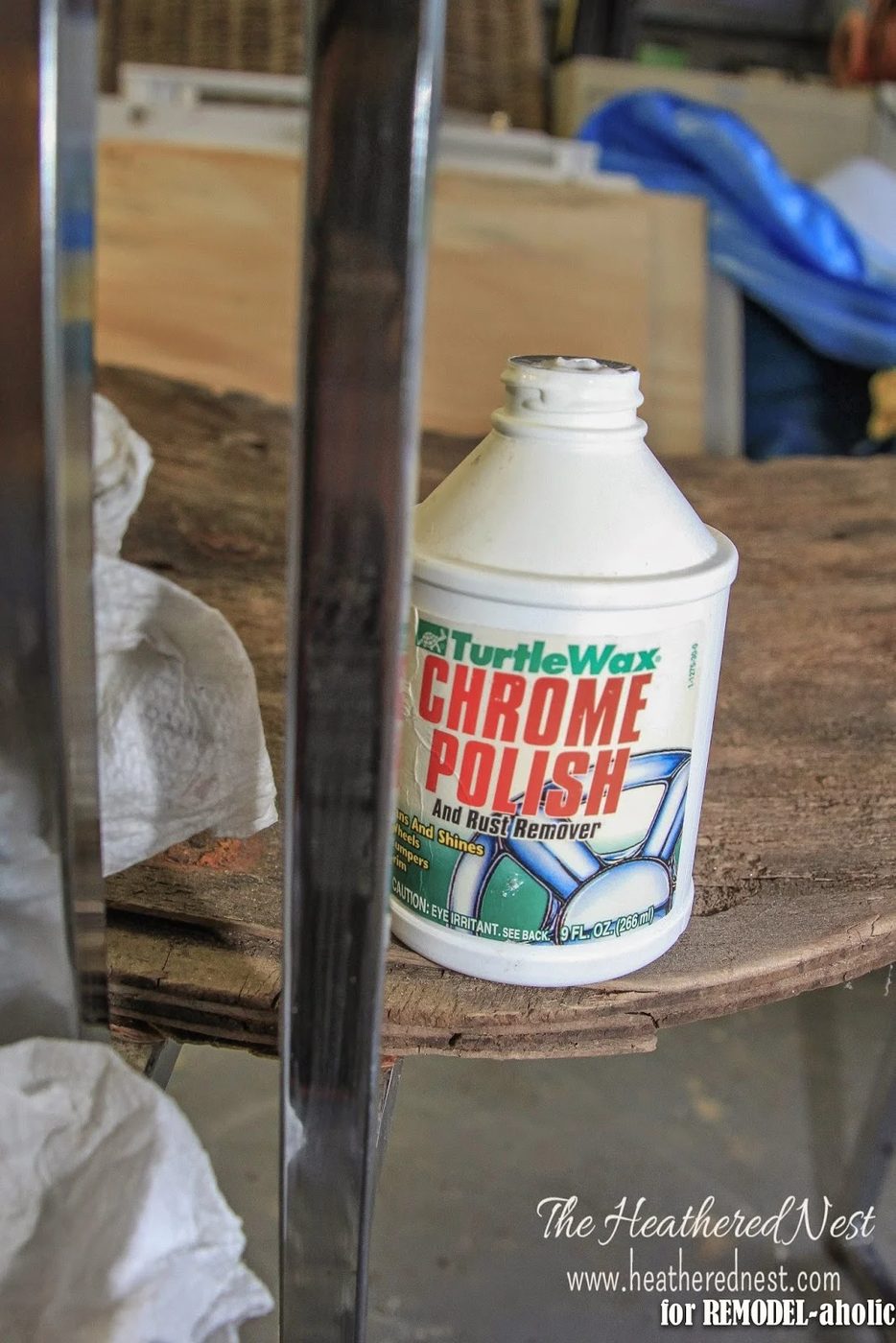How to repair and refinish a rusty chrome 04 by The Heathered Nest featured on @Bekob