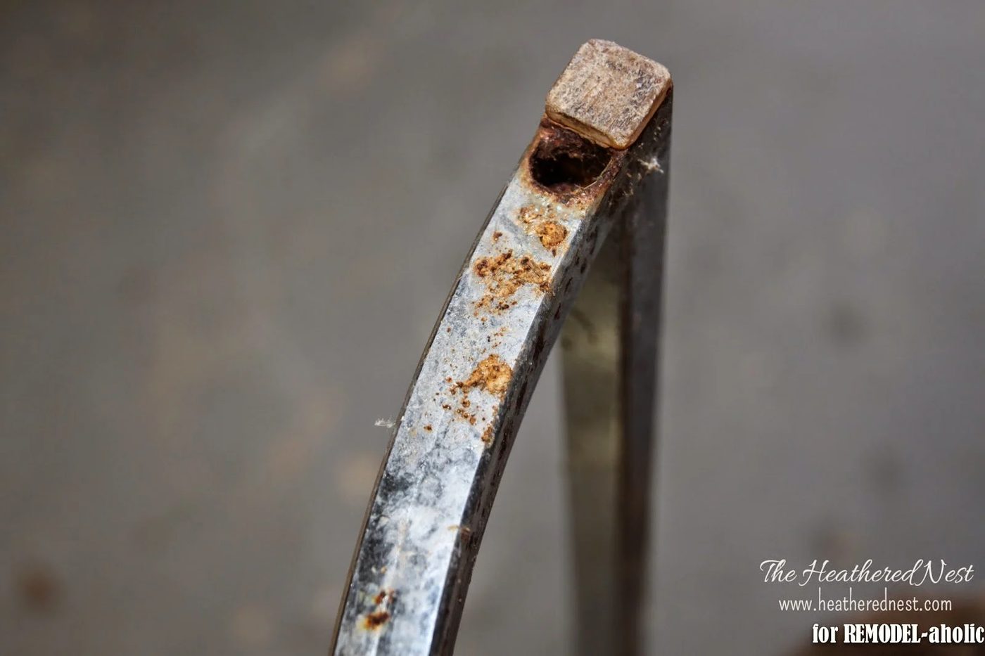 How to repair and refinish a rusty chrome by The Heathered Nest featured on @Bekob