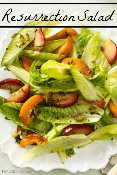 Resurrection Salad | FOODIEaholic.com #recipe #cooking #salad #appetizer #wilted #apricot #plum #romaine