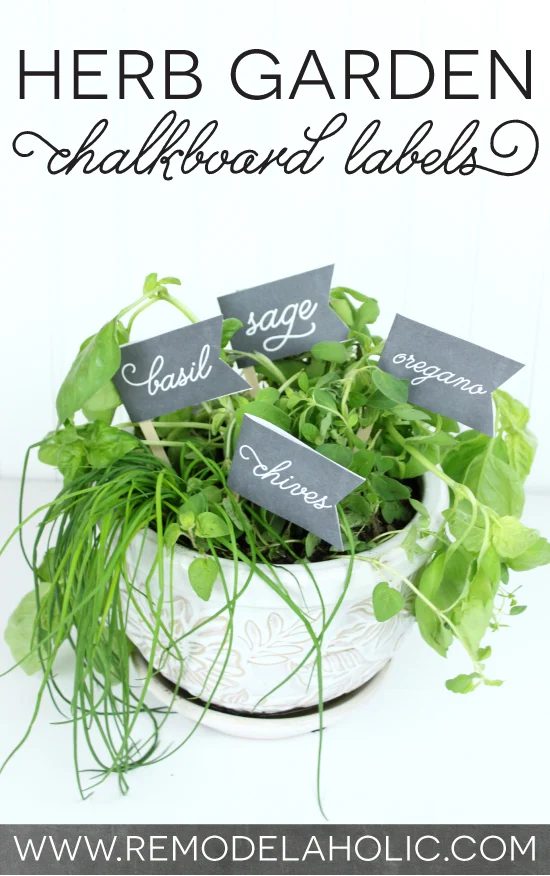 Herb Garden Chalkboard Labels
