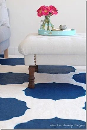 Handmade-Stenciled-Rug-Moroccan-white-blue2_thumb