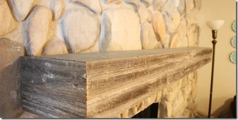 Installing-a-wood-mantel-on-a-stone-wall