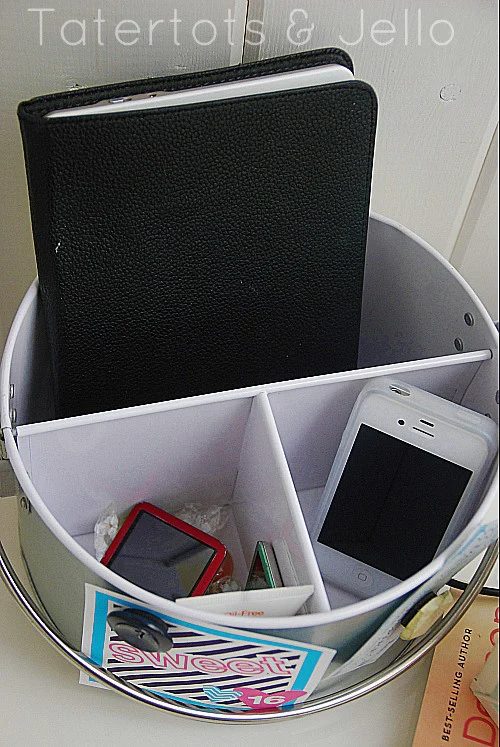 handmade charging station silverware caddy by tatertots & jello via Bekob