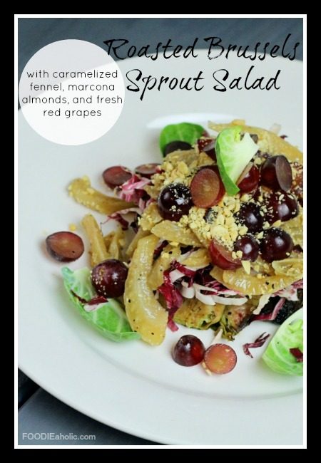Roasted Brussels Sprout Salad | FOODIEaholic.com #recipe #cooking #salad #appetizer #healthy #diet #Paleo #Brusselssprouts #fennel